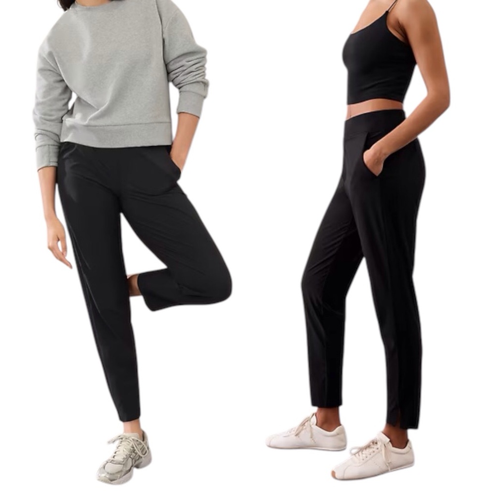 Athleta Brooklyn Ankle Pants Pull-On Stretch Size 14 Lightweight Travel
